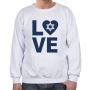 Love Star of David Sweatshirt (Choice of Colors)  - 2