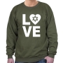 Love Star of David Sweatshirt (Choice of Colors)  - 5