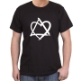 Star of David T-Shirt with Heart. Variety of Colors - 12