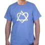 Star of David T-Shirt with Heart. Variety of Colors - 8