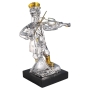 Silver Violist Figurine with Golden Highlights (medium) - 1