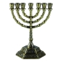 12 Tribes Brass 7-Branched Classic Menorah - 1