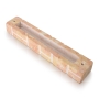 Large Red Jerusalem Stone Mezuzah Case With Western Wall Design - 3