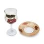 Lily Art Hand Painted Kiddush Cup With Red Pomegranate Design - 3