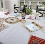 Passover Seder Table Set with Multicolored Pomegranate Design by Lily Art - 6