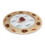 Glass Seder Plate With Hand Painted Pomegranates Design By Lily Art (Red) - 2