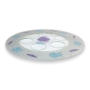 Lily Art Rosh Hashanah Glass Plate with Pomegranate Border - Blue - 3