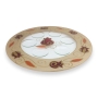 Lily Art Rosh Hashanah Glass Plate with Gold Pomegranate Border   - 3