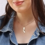 Map of Israel Necklace with Cut-Out Star of David - Silver or Gold-Plated - 3