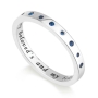 Marina Jewelry 925 Sterling Silver Ani Ledodi Ring with Blue Sapphire Stones - Song of Songs 6:3 - 1