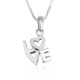 Marina Jewelry 925 Sterling Silver LOVE Necklace - 1