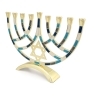 Multicolored Star of David Hanukkah Menorah - 6