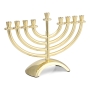 Classic Silver or Gold Plated Hanukkah Menorah - 2