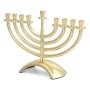 Classic Silver or Gold Plated Hanukkah Menorah - 3