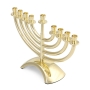 Classic Silver or Gold Plated Hanukkah Menorah - 4