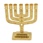 Star of David 7-Branched Metal Menorah with Tribes of Israel - 3