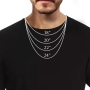 Unisex Hebrew Name Cuban Link Chain Necklace  - 8