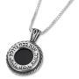 Sterling Silver and Onyx Ana Bekoach Necklace - 1