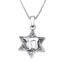 Marina Jewelry Sterling Silver Star of David - Chai Pendant Necklace - 1