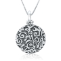 Marina Jewelry Silver Double-Sided Shema Yisrael Necklace - 2