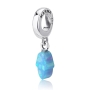 Marina Jewelry Blue Opal Hamsa Pendant Charm - 2