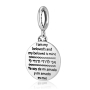 Marina Jewelry I Am My Beloved's Sterling Silver Hanging Disc Charm  - 2