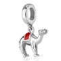 Marina Jewelry Red Enamel Camel Sterling Silver Hanging Charm - 2