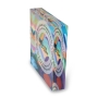 Jordana Klein Multicolored Glassy Cube With Circular Home Blessing (Hebrew/English) - 3