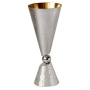 Nadav Art 925 Sterling Silver Hammered Kiddush Cup - Sahar - 1