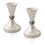 Nadav Art Handcrafted Sterling Silver Candlesticks – Sarit - 1