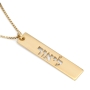 Gold Plated Vertical Bar Name Necklace - 2