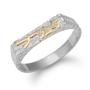 Thin Sterling Silver Hebrew Name Ring for Women with Western Wall Design - 1