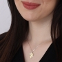 Shema Yisrael Sterling Silver and Gold Plated Star of David Necklace - 2