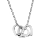 Chain Name Necklace with Hearts - Color Option - 3