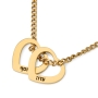 Chain Name Necklace with Hearts - Color Option - 5
