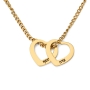 Chain Name Necklace with Hearts - Color Option - 6