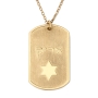 Luxury Thickness Customizable Dog Tag Necklace with Star of David - Color Option - 2