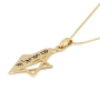 Map of Israel and Star of David Necklace with Am Yisrael Chai - Silver or Gold Plated - 6