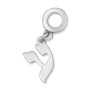Hebrew Initial Sterling Silver Charm  - 6