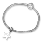 Star Sterling Silver Name Charm (English / Hebrew)  - 2
