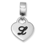 Heart Sterling Silver Script Initial Bracelet Charm (English) - 1