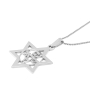 Unisex Star of David and Am Yisrael Chai Necklace - Silver or Gold Plated - 6