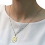 Hebrew Name Necklace with Star of David - Silver or Gold Plated - 2