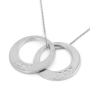 Sterling Silver or Gold Plated Name Rings Mom Necklace (Up to 5 Names) - 2