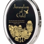 Jerusalem of Gold: Sterling Silver and Onyx Necklace Micro-Inscribed with 24K Gold - 2