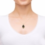 Jerusalem of Gold: 14K Gold and Onyx Necklace Micro-Inscribed with 24K Gold - 4