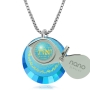 Woman of Valor: Sterling Silver and Cubic Zirconia Necklace Micro-Inscribed with 24K Gold - Proverbs 31:10-31 - 18