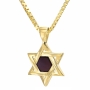 Star of David Necklace with Micro-Inscribed Bible Chip - Silver or 14K Gold - 2