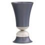 Nadav Art Anodized Aluminum Kiddush Cup - Curved Grey Hourglass - 1