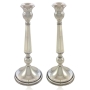 Nadav Art Traditional Sterling Silver Candlesticks with Floral Motif - 1